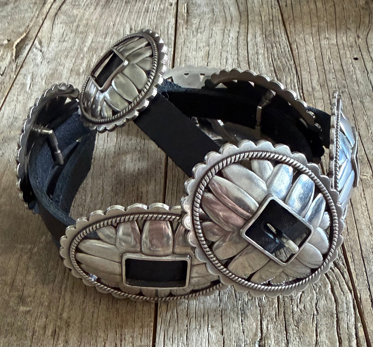 The WILDFLOWER Concho Belt (Black)