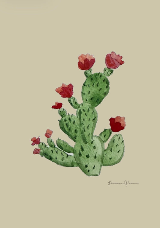 “Prickly Pear Cactus” signed print 5x7