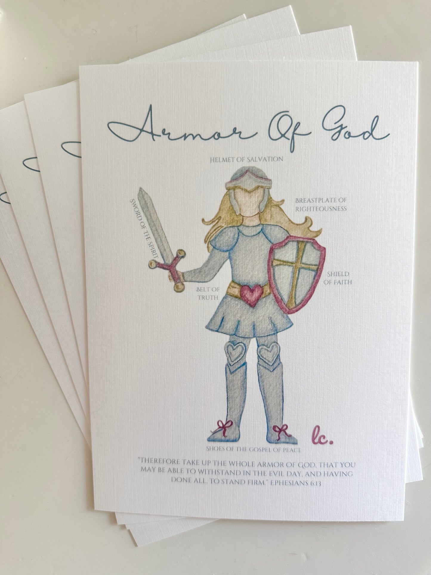 “Armor of God” signed print 5x7