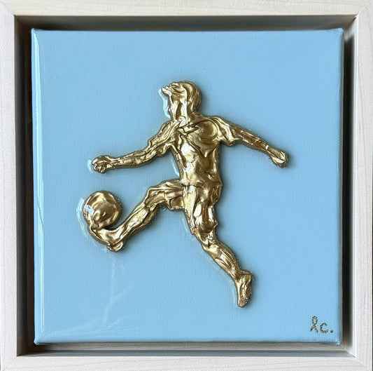 Textured Soccer Player 6x6 (framed)