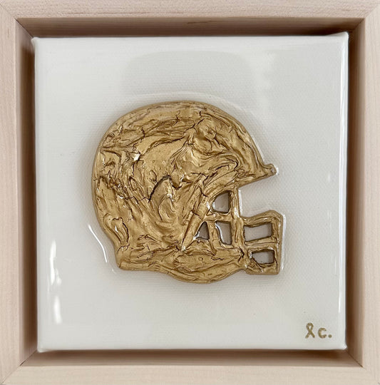 Textured Football Helmet 5x5 (framed)