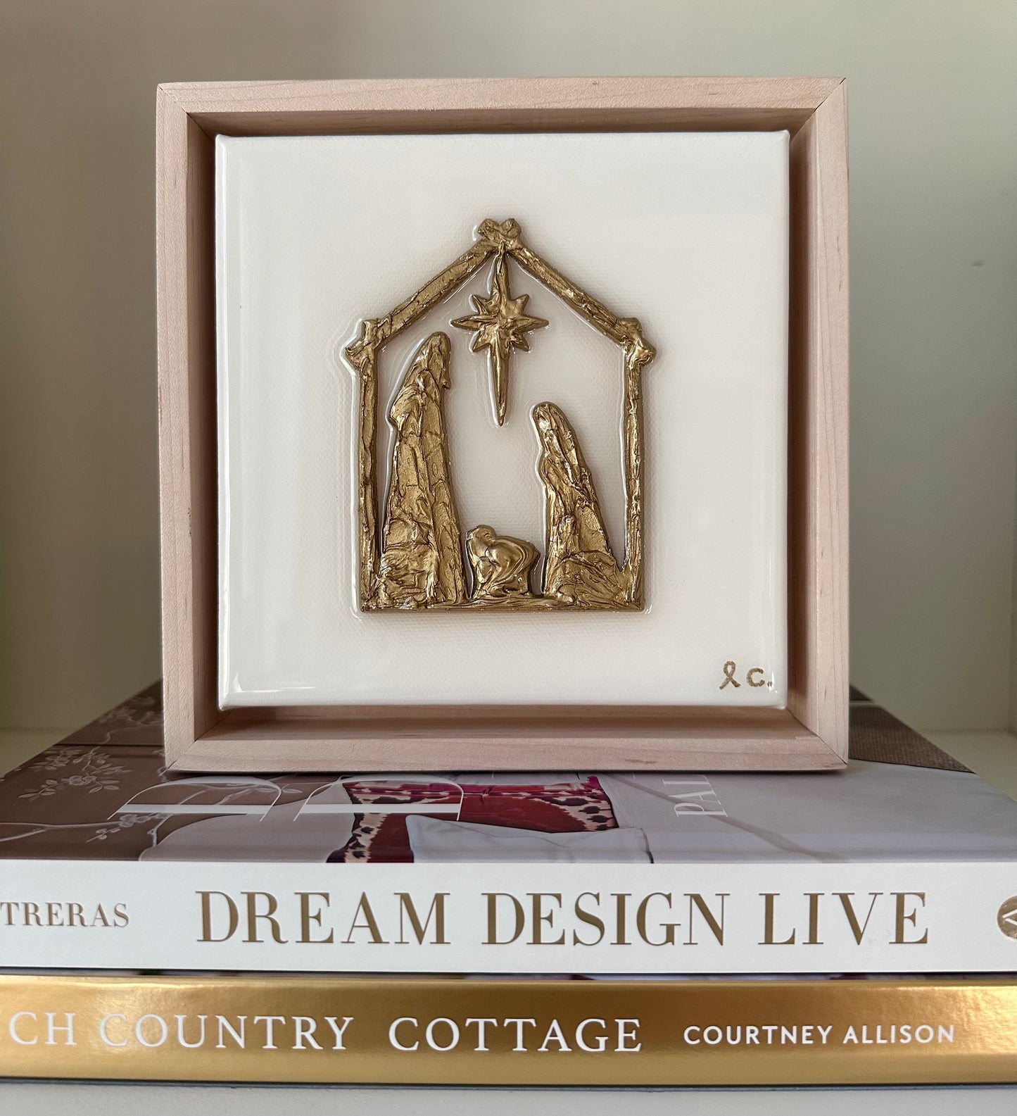 Textured Nativity 6x6 (framed)