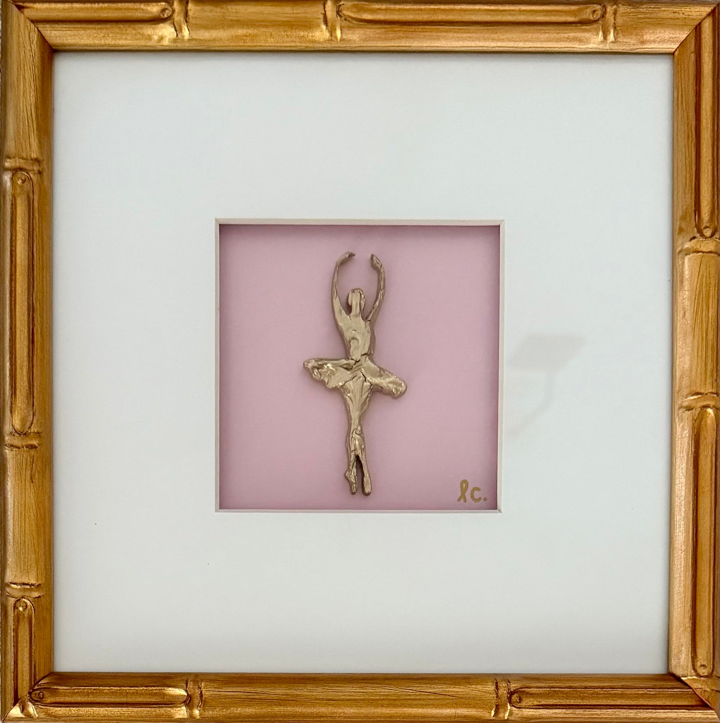 Intaglio Collection Ballerina Pink 10x10 (Framed)