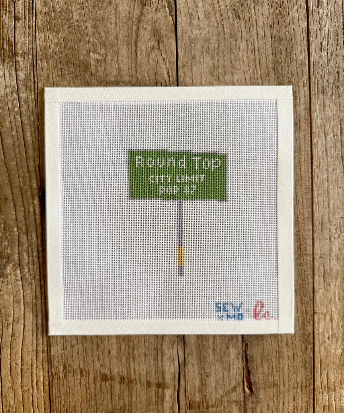 Round Top Sign Needlepoint Canvas