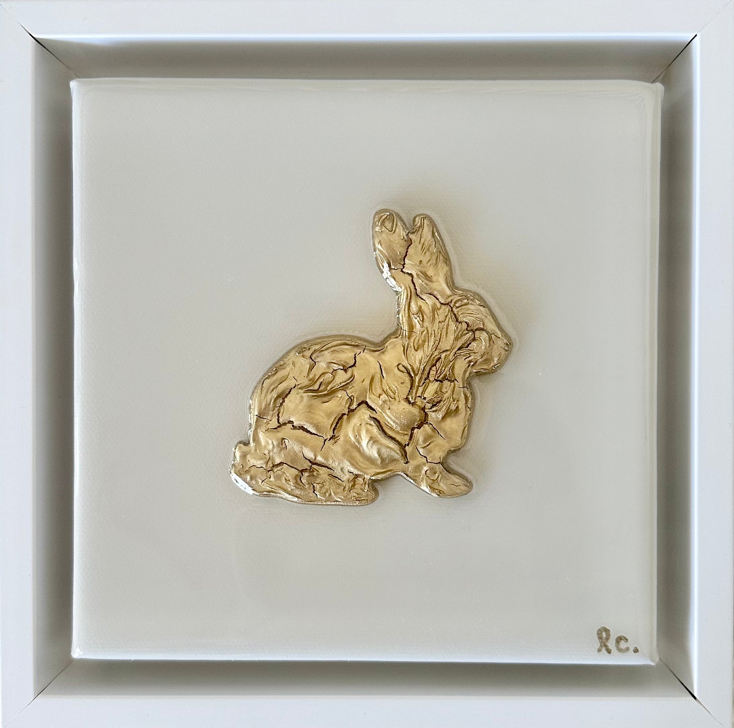 Textured Bunny 6x6 (framed)