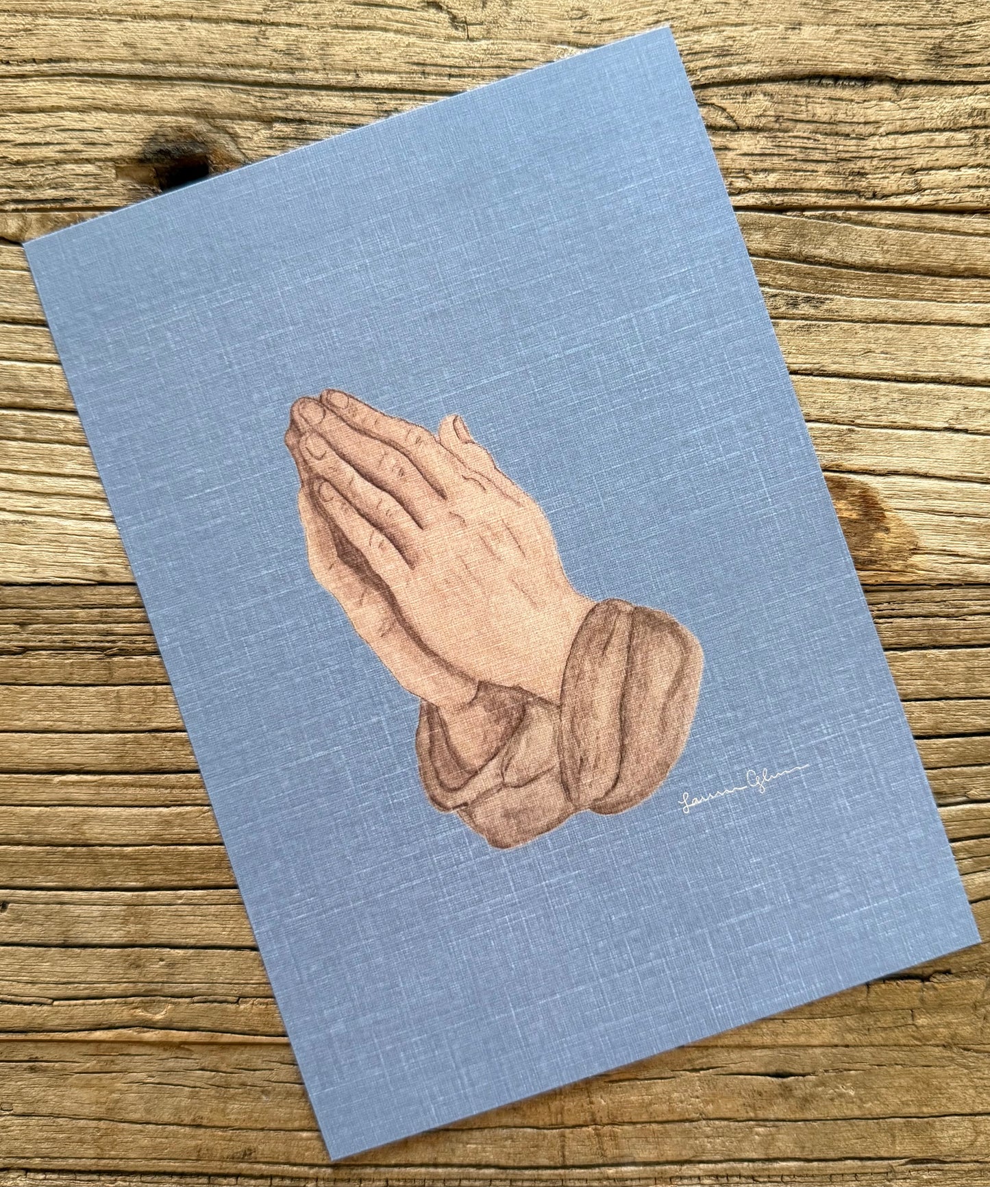 “Praying Hands” signed print 5x7