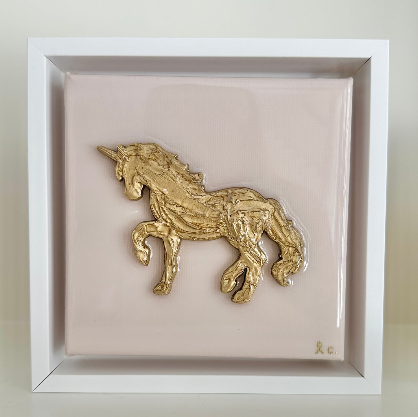 Textured Unicorn 6x6 (framed)