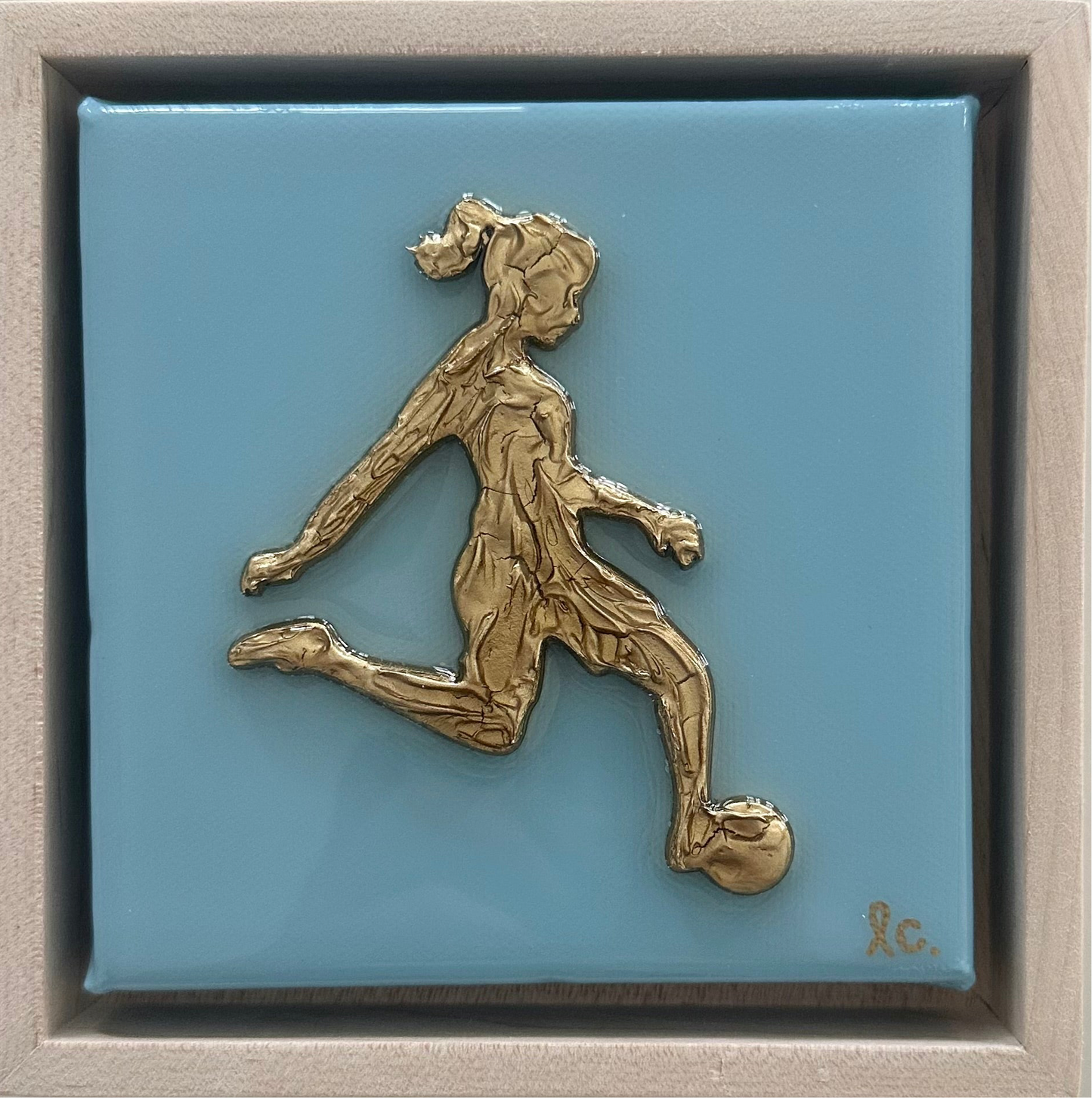 Textured Soccer Player 5x5 (framed)