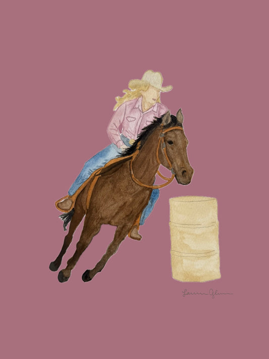 “Barrel Racer” signed print 5x7