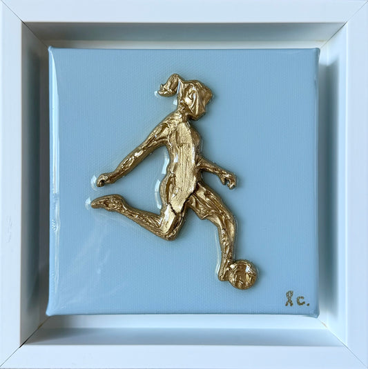 Textured Soccer Player 5x5 (framed)
