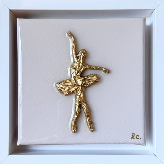 Textured Ballerina 5x5 (framed)