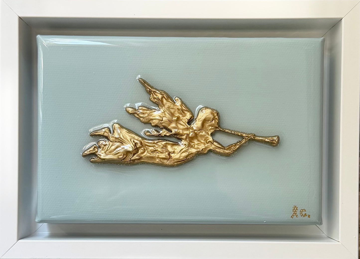 Christmas Textured Angel 4x6 (framed)