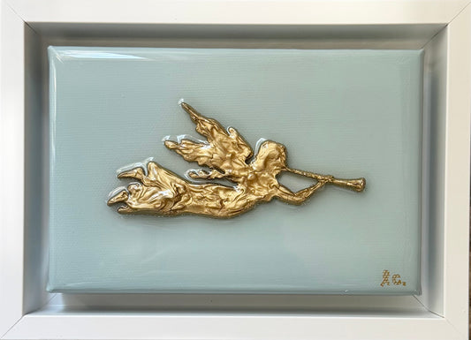 Christmas Textured Angel 4x6 (framed)