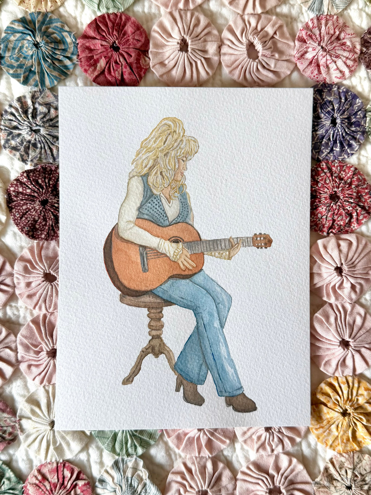 “Dolly Parton” original watercolor 6”x8”