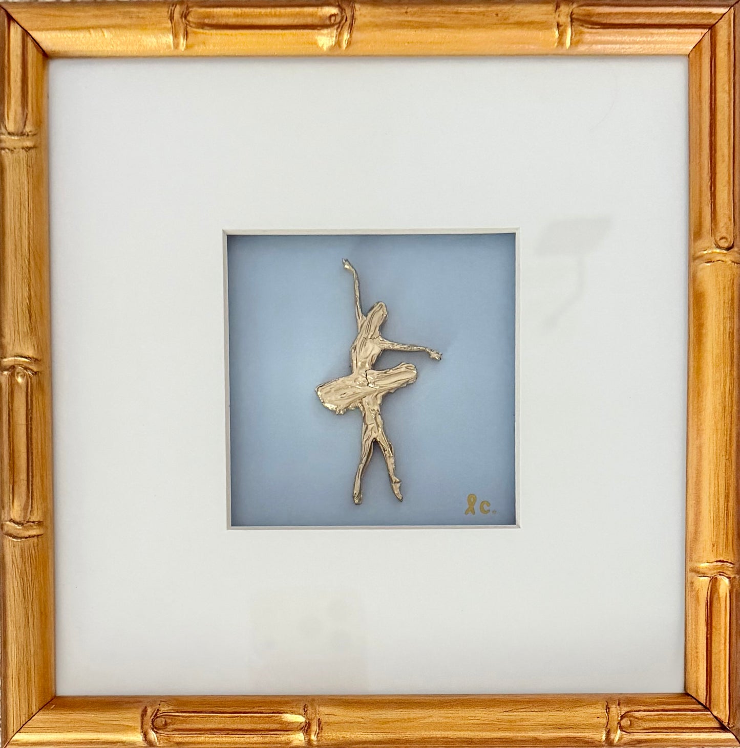 Intaglio Collection Ballerina Blue 10x10 (Framed)