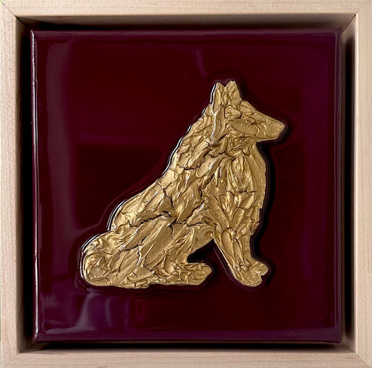 Gameday Collection Textured Collie 6x6 (framed)