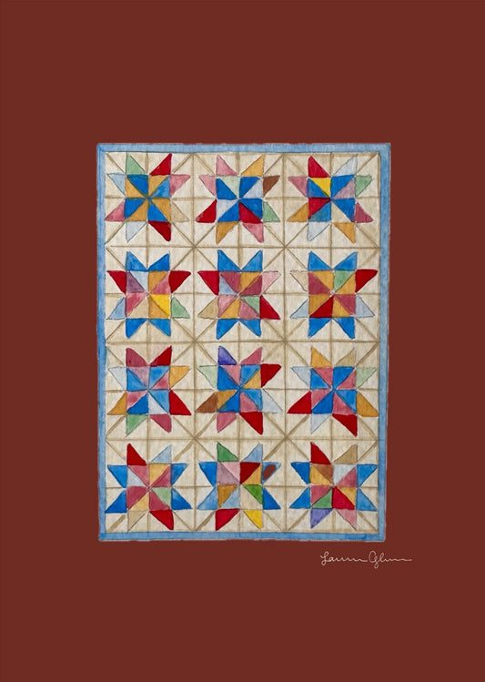 “Vintage Quilt” signed print 5x7