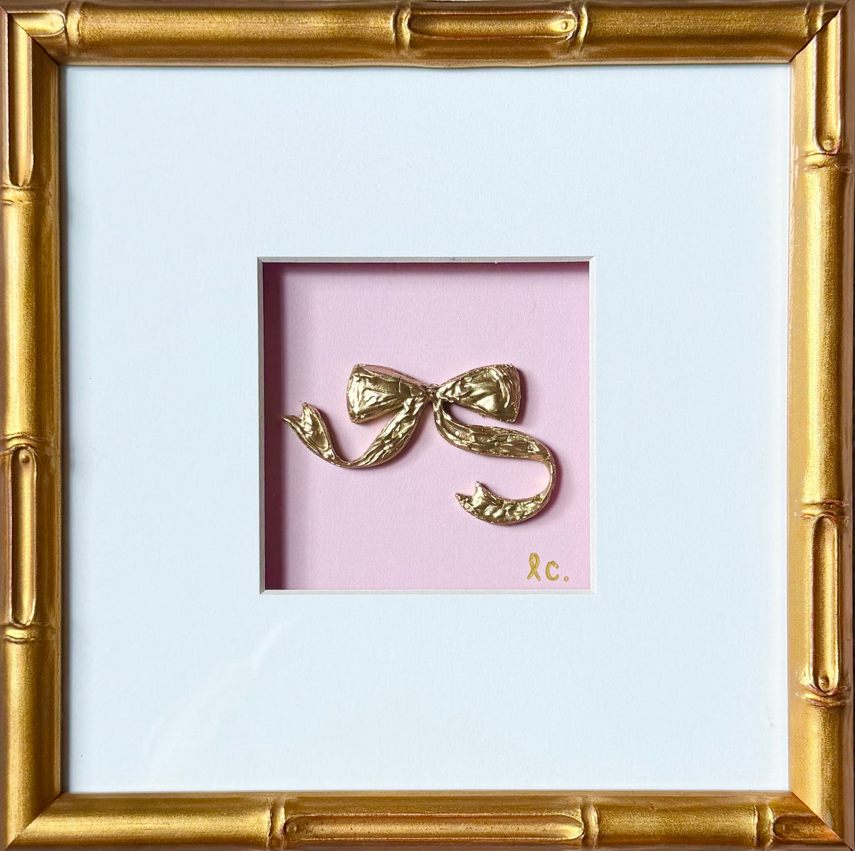 Intaglio Collection Bow 10x10 (Framed)