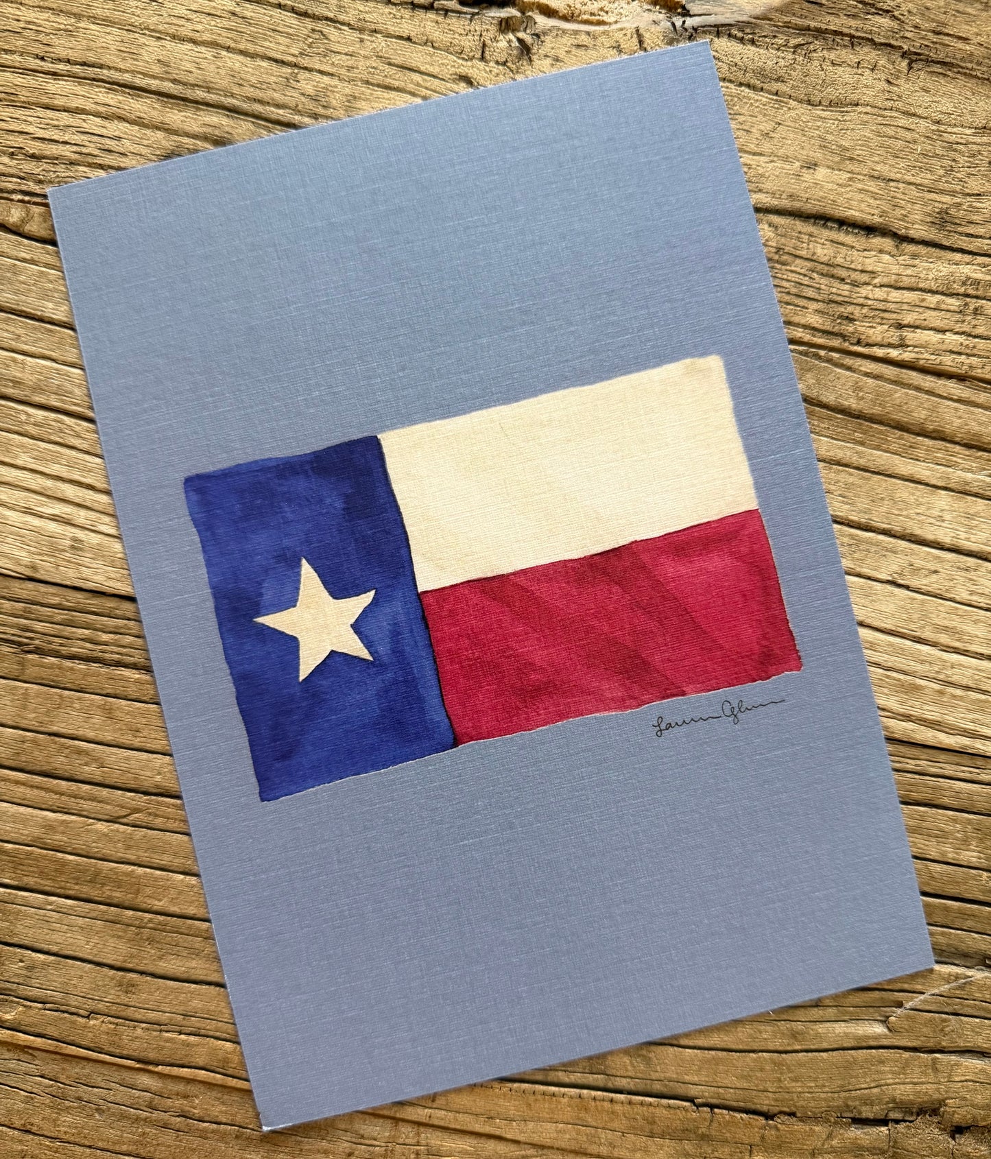 “Texas Flag” signed print 5x7