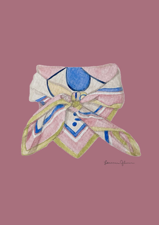 “Round Top Wildflower Scarf” signed print 5x7