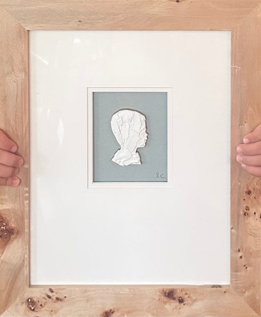 Custom Silhouette: Textured Collection matted and framed (11x14)