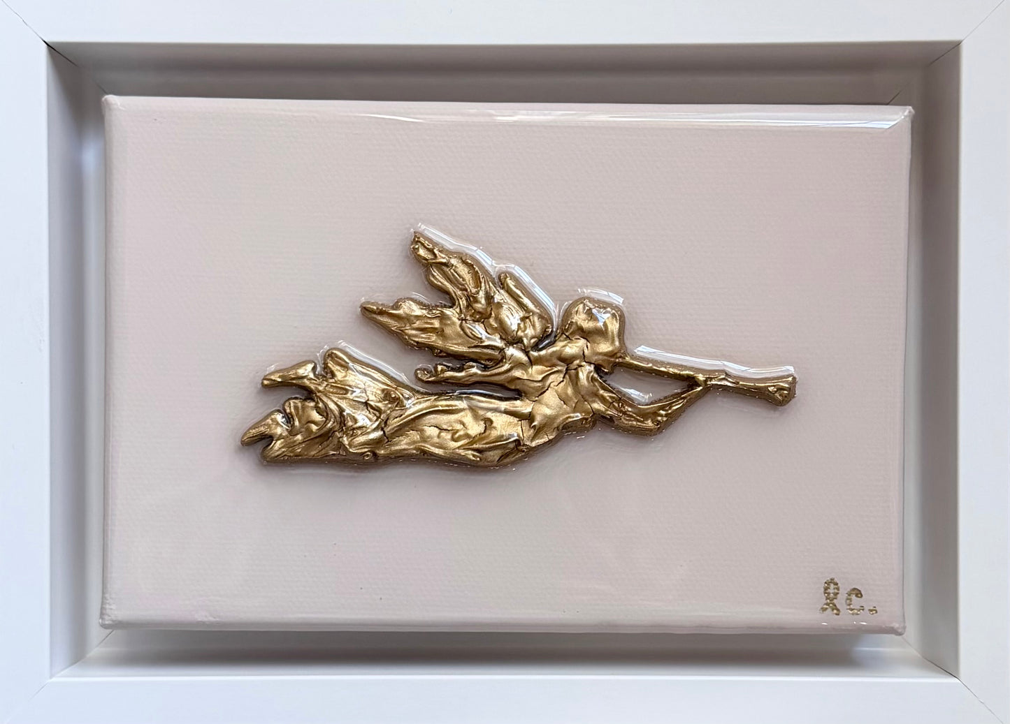 Christmas Textured Angel 4x6 (framed)