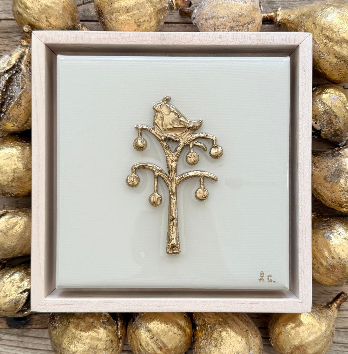 Partridge in a Pear Tree 6x6 (framed)