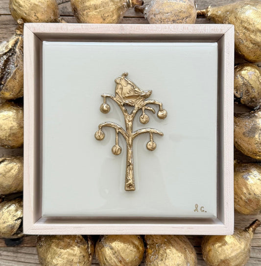 Partridge in a Pear Tree 6x6 (framed)