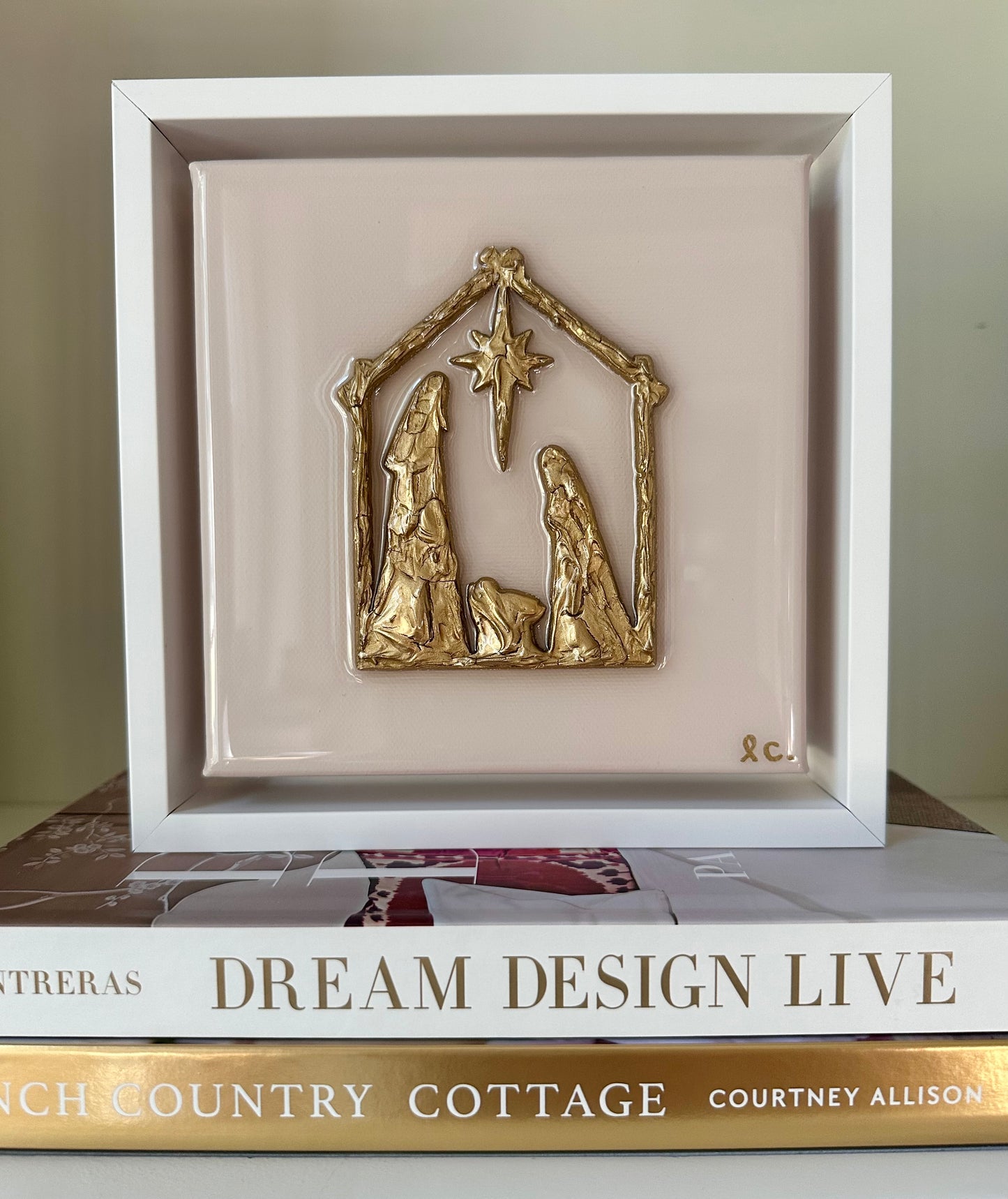 Textured Nativity 6x6 (framed)