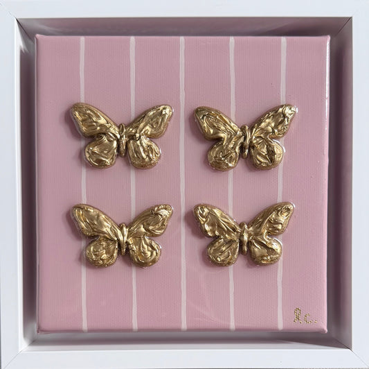 Textured Butterflies 6x6 (framed)