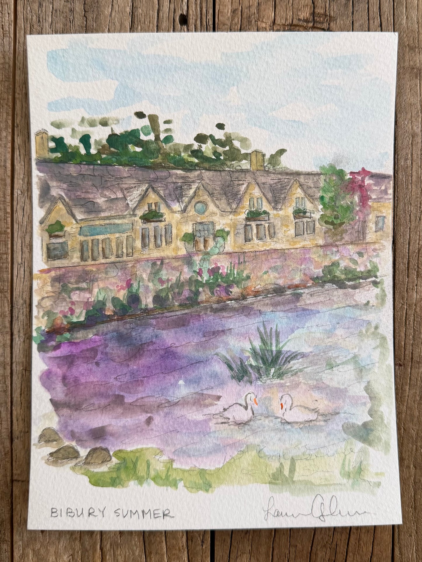 “Bibury Summer” signed print 5x7