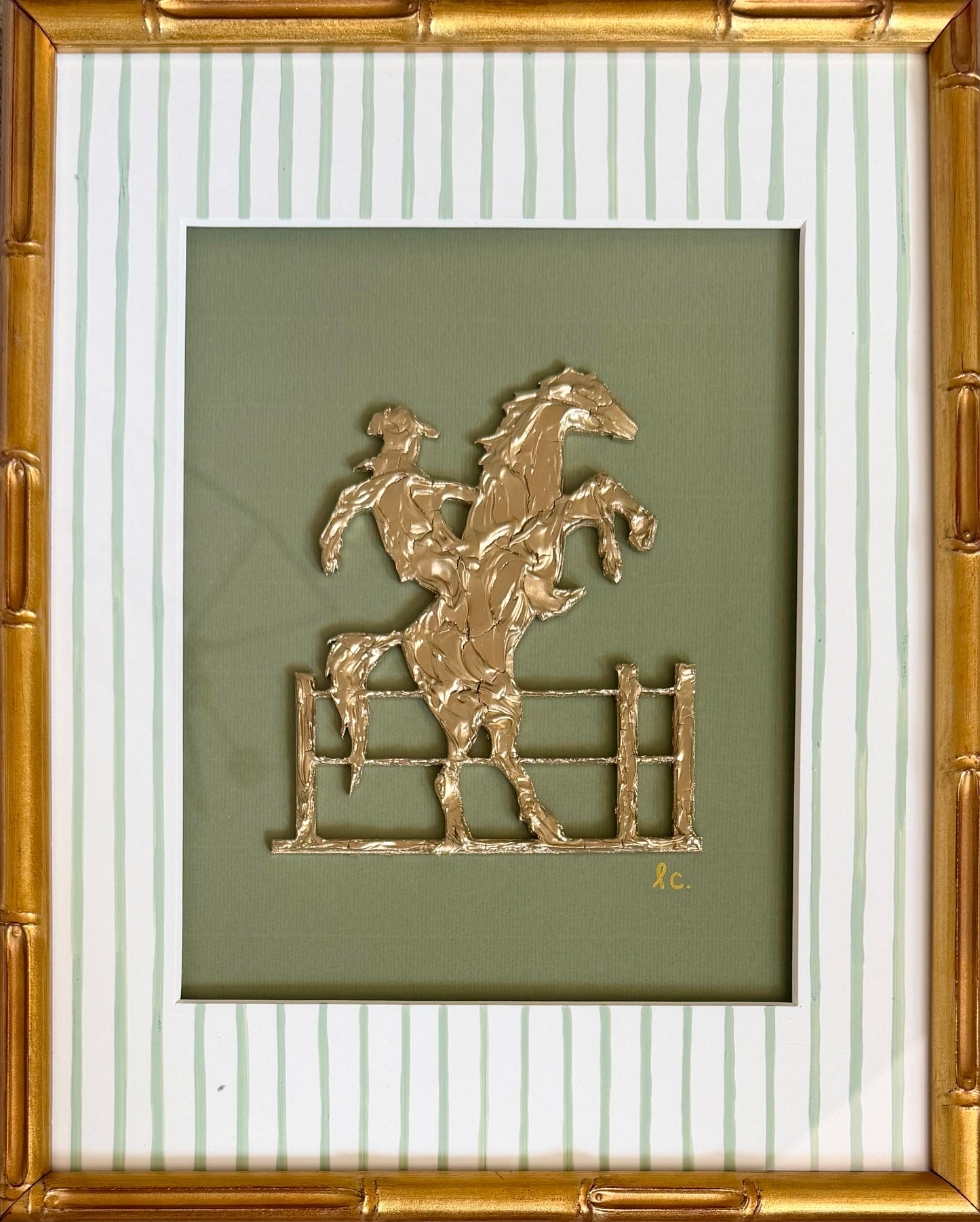 Intaglio Collection Cowboy Green 11x14 (Framed)