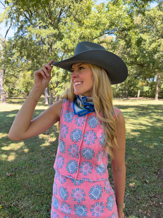 The WILDFLOWER Quilt Vest (Pink & White)