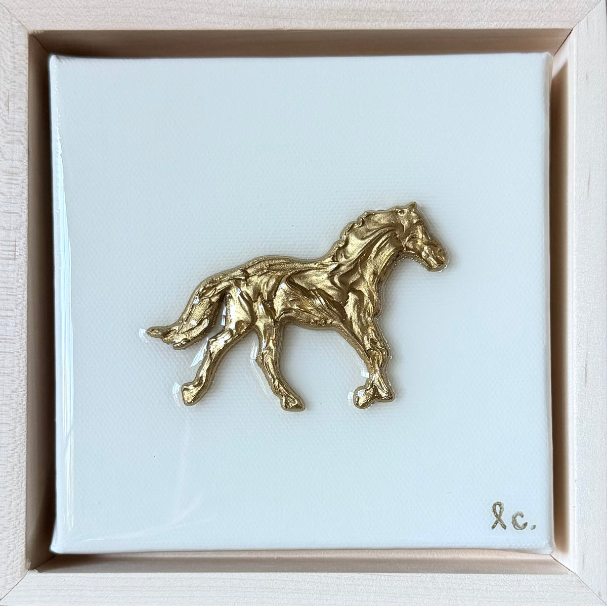 Textured Horse 5x5 (framed)